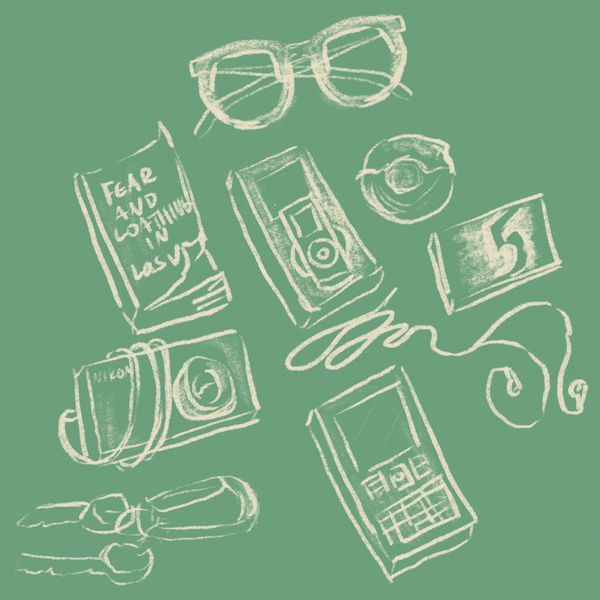 a digital sketch of a variety of everyday objects